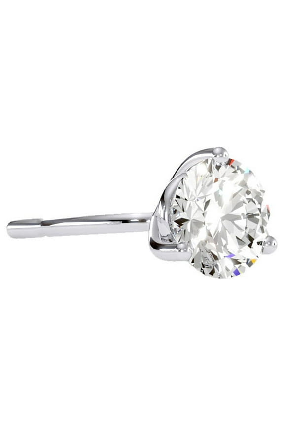 1/2 Carat Moissanite Martini Single Stud Earring in 14K White Gold for Women and Men