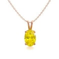 thumbnail image 1 of SuperJeweler 1/2 Carat Oval Shape Citrine Necklace in 14K Rose Gold Over Sterling Silver, 18 inches for Women, 1 of 5