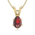 thumbnail image 1 of SuperJeweler 1/2 Carat Pear Shape Garnet Necklace In 14K Yellow Gold Over Sterling Silver, 18 Inches For Women, 1 of 6