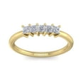 thumbnail image 1 of SuperJeweler 1/2 Carat Princess Shape Diamond Wedding Band In 14 Karat Yellow Gold, 1 of 6