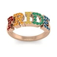 thumbnail image 1 of SuperJeweler 1/2 Carat Rainbow Pride Gemstone Ring In 14 Karat Rose Gold For Men and Women!, 1 of 6