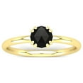 thumbnail image 1 of SuperJeweler 1/2 Carat Rose Cut Black Diamond Solitaire Engagement Ring In 14 Karat Yellow Gold For Women, 1 of 6