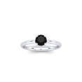 thumbnail image 1 of SuperJeweler 1/2 Carat Rose Cut Black and White Diamond Ring In 14 Karat White Gold For Women, 1 of 6
