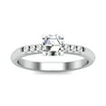thumbnail image 1 of SuperJeweler 1/2 Carat Rose Cut Diamond Ring In 14 Karat White Gold For Women, 1 of 6