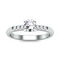 thumbnail image 1 of SuperJeweler 1/2 Carat Rose Cut Diamond Ring in 14 Karat White Gold for Women, 1 of 6