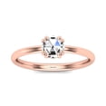 thumbnail image 1 of SuperJeweler 1/2 Carat Rose Cut Diamond Solitaire Ring In 14 Karat Rose Gold For Women, 1 of 6
