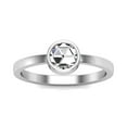 thumbnail image 1 of SuperJeweler 1/2 Carat Rose Cut Diamond Solitaire Ring In 14 Karat White Gold For Women, 1 of 6