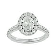 thumbnail image 1 of SuperJeweler 1 3/4 Carat Oval Shape Halo Moissanite Engagement Ring In 14 Karat White Gold For Women, 1 of 6