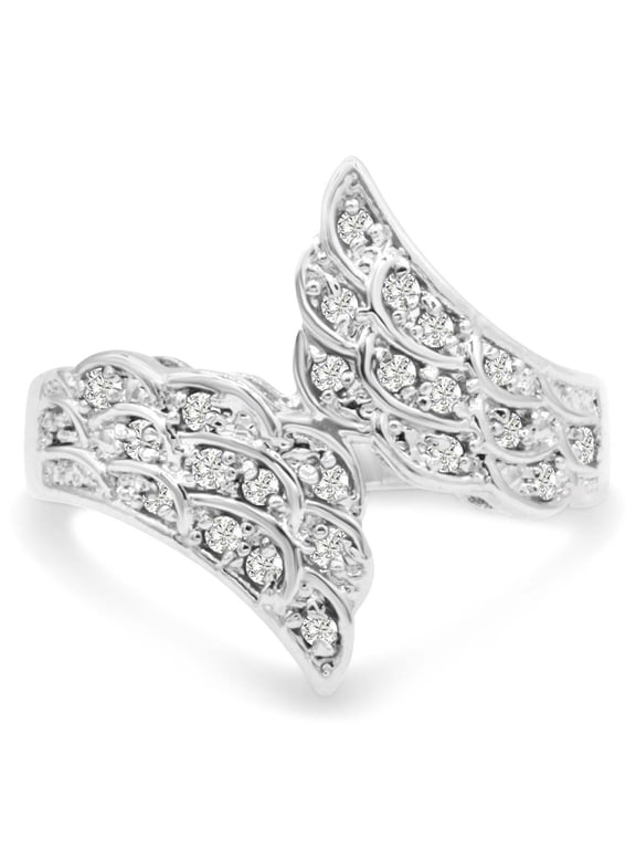 1/3 Carat Diamond Angel Wings Ring For Women
