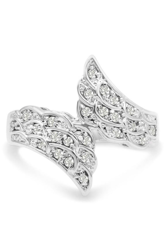 1/3 Carat Diamond Angel Wings Ring For Women