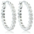 thumbnail image 1 of SuperJeweler 1/4 Carat Diamond Hoop Earrings, 3/4 Inch For Women, 1 of 5