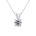 thumbnail image 1 of SuperJeweler 1/4 Carat Lab Grown Diamond Solitaire Necklace In Sterling Silver With Free Chain For Women, 1 of 5