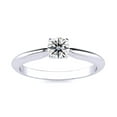 thumbnail image 1 of SuperJeweler 1/4 Carat Lab Grown Diamond Solitaire Ring In Sterling Silver For Women, 1 of 5