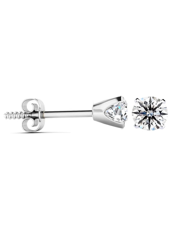 1/4 Carat Lab Grown Diamond Stud Earrings In Sterling Silver For Women