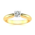 thumbnail image 1 of SuperJeweler 1/4 Carat Moissanite Solitaire Engagement Ring in 14 Karat Yellow Gold, 1 of 5