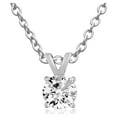 thumbnail image 1 of SuperJeweler 1/4 Carat Moissanite Solitaire Necklace in Sterling Silver, 18 inches, 1 of 5