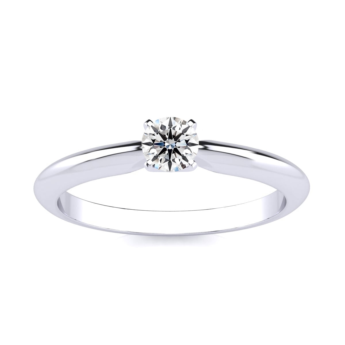 SuperJeweler 1/5 Carat Lab Grown Diamond Solitaire Ring In Sterling Silver For Women