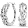 thumbnail image 1 of SuperJeweler 1/8 Carat Infinity Diamond Hoop Earrings, 3/4 Inch For Women, 1 of 5