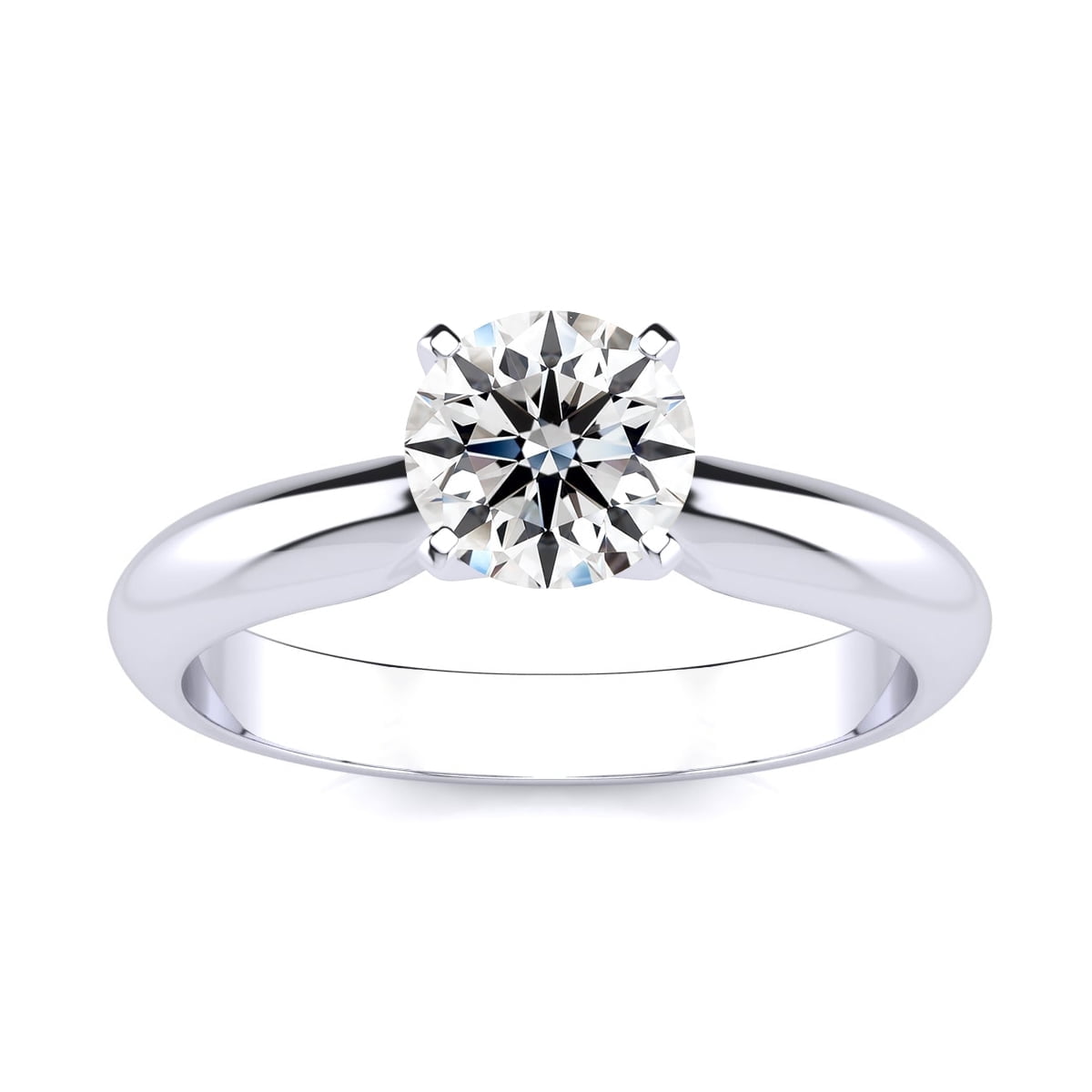 SuperJeweler 1 Carat Lab Grown Diamond Solitaire Ring In Sterling Silver For Women