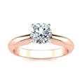 thumbnail image 1 of SuperJeweler 1 Carat Moissanite Solitaire Engagement Ring in 14 Karat Rose Gold, 1 of 5