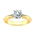 thumbnail image 1 of SuperJeweler 1 Carat Moissanite Solitaire Engagement Ring in 14 Karat Yellow Gold, 1 of 5