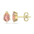 thumbnail image 1 of SuperJeweler 1 Carat Pear Shape Morganite Stud Earrings In 14K Yellow Gold Over Sterling Silver For Women, 1 of 6
