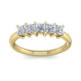 thumbnail image 1 of SuperJeweler 1 Carat Princess Shape Diamond Wedding Band In 14 Karat Yellow Gold, 1 of 6