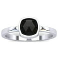 thumbnail image 1 of SuperJeweler 1 Carat Rose Cut Cushion Cut Black Diamond Solitaire Engagement Ring In 14 Karat White Gold For Women, 1 of 6