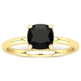 thumbnail image 1 of SuperJeweler 1 Carat Rose Cut Cushion Cut Black and White Diamond Ring In 14 Karat Yellow Gold For Women, 1 of 6