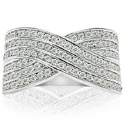 SuperJeweler 1 Carat Rose Cut Diamond Swirl Cocktail Ring For Women