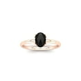 thumbnail image 1 of SuperJeweler 1 Carat Rose Cut Oval Black Diamond Solitaire Engagement Ring In 14 Karat Rose Gold For Women, 1 of 6