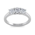 thumbnail image 1 of SuperJeweler 1 Carat Three Diamond Ring In Solid White Gold For Women, 1 of 6
