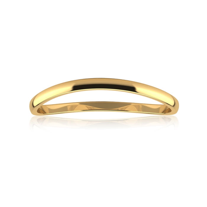 14K Gold 3mm Wide Curved Wave Thumb Ring - White Yellow or Rose 14K Gold 3mm Wide Curved Wave Thumb Ring - White Yellow or Rose