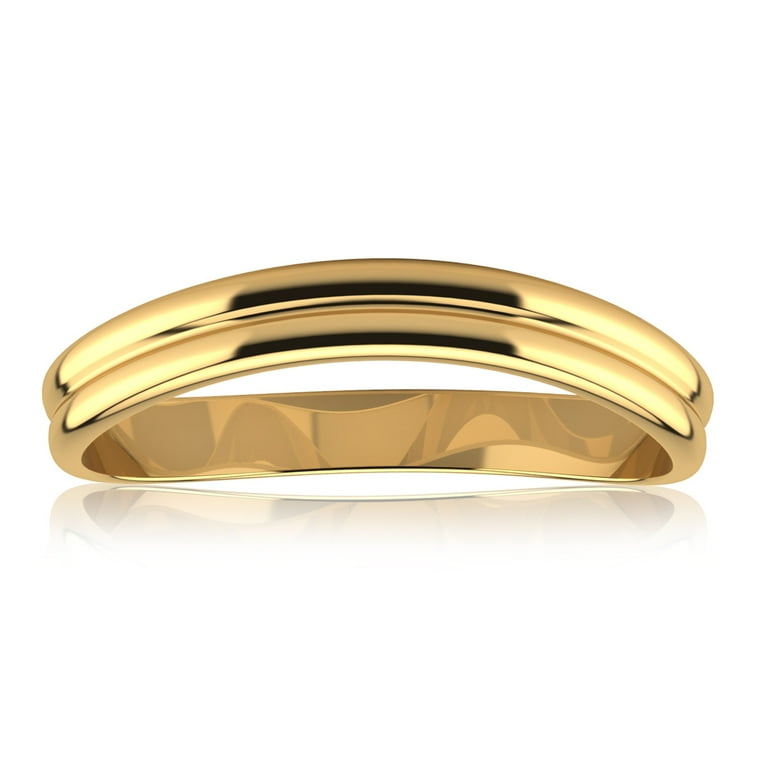 14K Yellow Gold Double Wave Curved Thumb Ring 14K Yellow Gold Double Wave Curved Thumb Ring