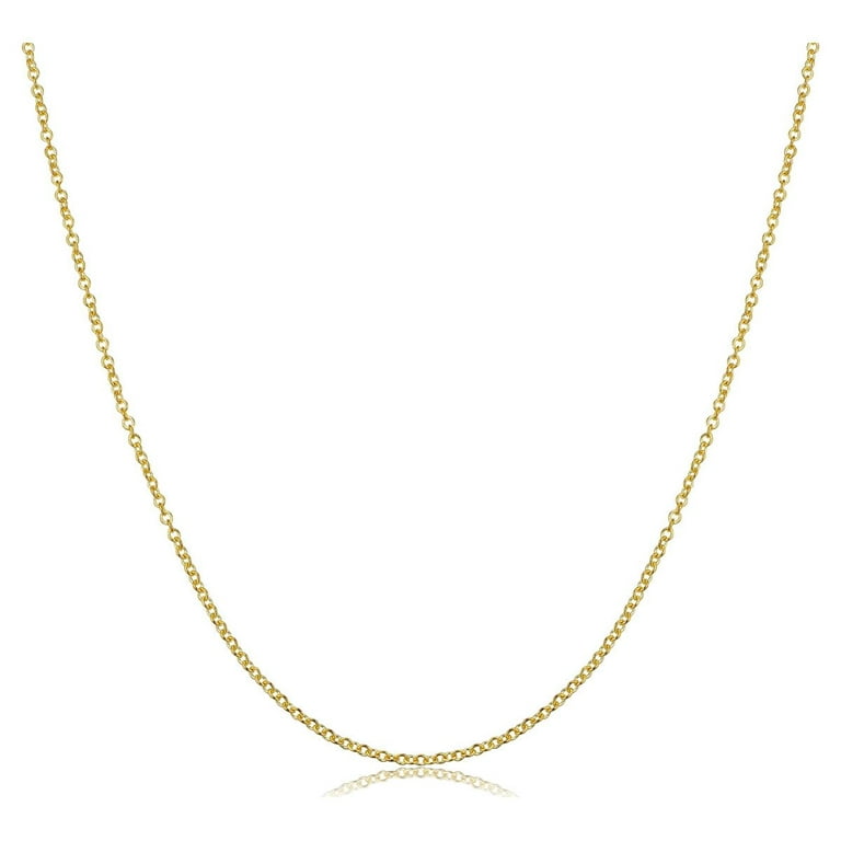 Gold THIN 1mm Cable Chain Necklace for Men