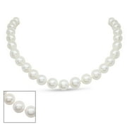 SuperJeweler 16 inch 10mm AA+ Pearl Necklace With 14K Yellow Gold Clasp For Women