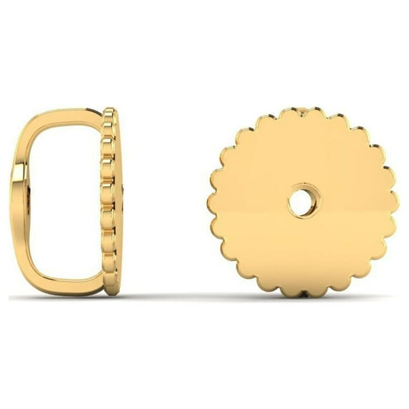 SuperJeweler 18 Karat Yellow Gold Screwback Earring Backs, 1 Pair for Women