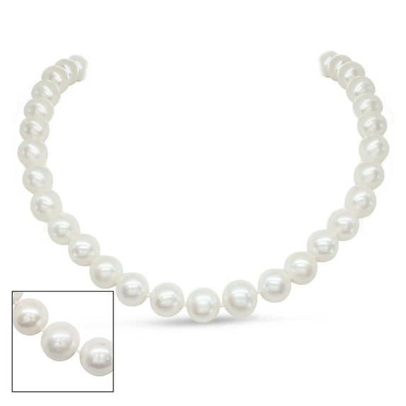 SuperJeweler 18 inch 10mm AA+ Pearl Necklace With 14K Yellow Gold Clasp For Women
