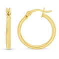 thumbnail image 1 of SuperJeweler 18MM Classic Hoop Earrings In 14 Karat Yellow Gold Over Sterling Silver For Women, 1 of 6