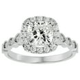 thumbnail image 1 of SuperJeweler 2 1/2 Carat Cushion Shape Diamond Engagement Ring In 14 Karat White Gold For Women, 1 of 6