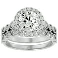 thumbnail image 1 of SuperJeweler 2 1/2 Carat Halo Diamond Bridal Set In 14 Karat White Gold For Women, 1 of 6