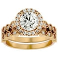 thumbnail image 1 of SuperJeweler 2 Carat Halo Diamond Bridal Set In 14 Karat Yellow Gold For Women, 1 of 6