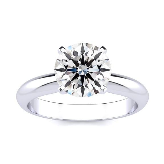 SuperJeweler 2 Carat Lab Grown Diamond Solitaire Ring In Sterling Silver For Women