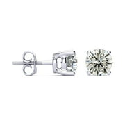 SuperJeweler 2 Carat Lab Grown Diamond Stud Earrings In 14K White Gold For Women