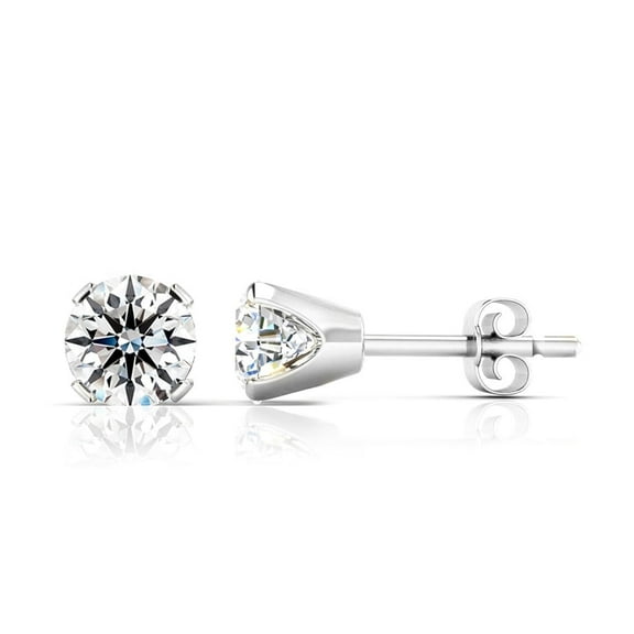 SuperJeweler 2 Carat Lab Grown Diamond Stud Earrings In White Gold For Women