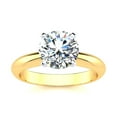 thumbnail image 1 of SuperJeweler 2 Carat Moissanite Solitaire Engagement Ring in 14 Karat Yellow Gold, 1 of 5
