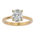 thumbnail image 1 of SuperJeweler 2 Carat Oval Shape Moissanite Solitaire Engagement Ring In 14 Karat Yellow Gold for Women, 1 of 5
