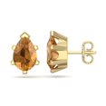 thumbnail image 1 of SuperJeweler 2 Carat Pear Shape Citrine Stud Earrings In 14K Yellow Gold Over Sterling Silver For Women, 1 of 6