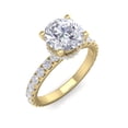 thumbnail image 1 of SuperJeweler 2 Carat Round Shape Hidden Halo Diamond Engagement Ring In 14 Karat Yellow Gold for Womei, 1 of 6