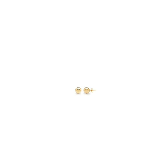 SuperJeweler 24K Yellow Gold Vermeil Polish Finished 2mm Ball Stud Earrings With Friction Backs for Women